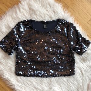 Twenty one 21 Sequin Crop Top
